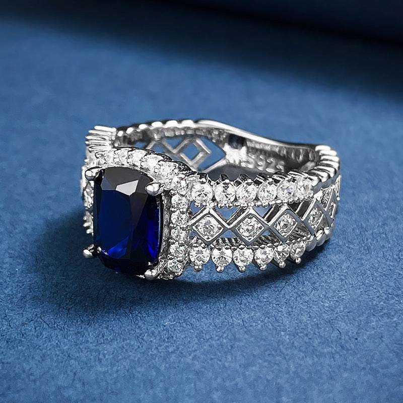 925 Silver Ring Inlaid Gem - MYLUXURY LANE ENTERPRISE