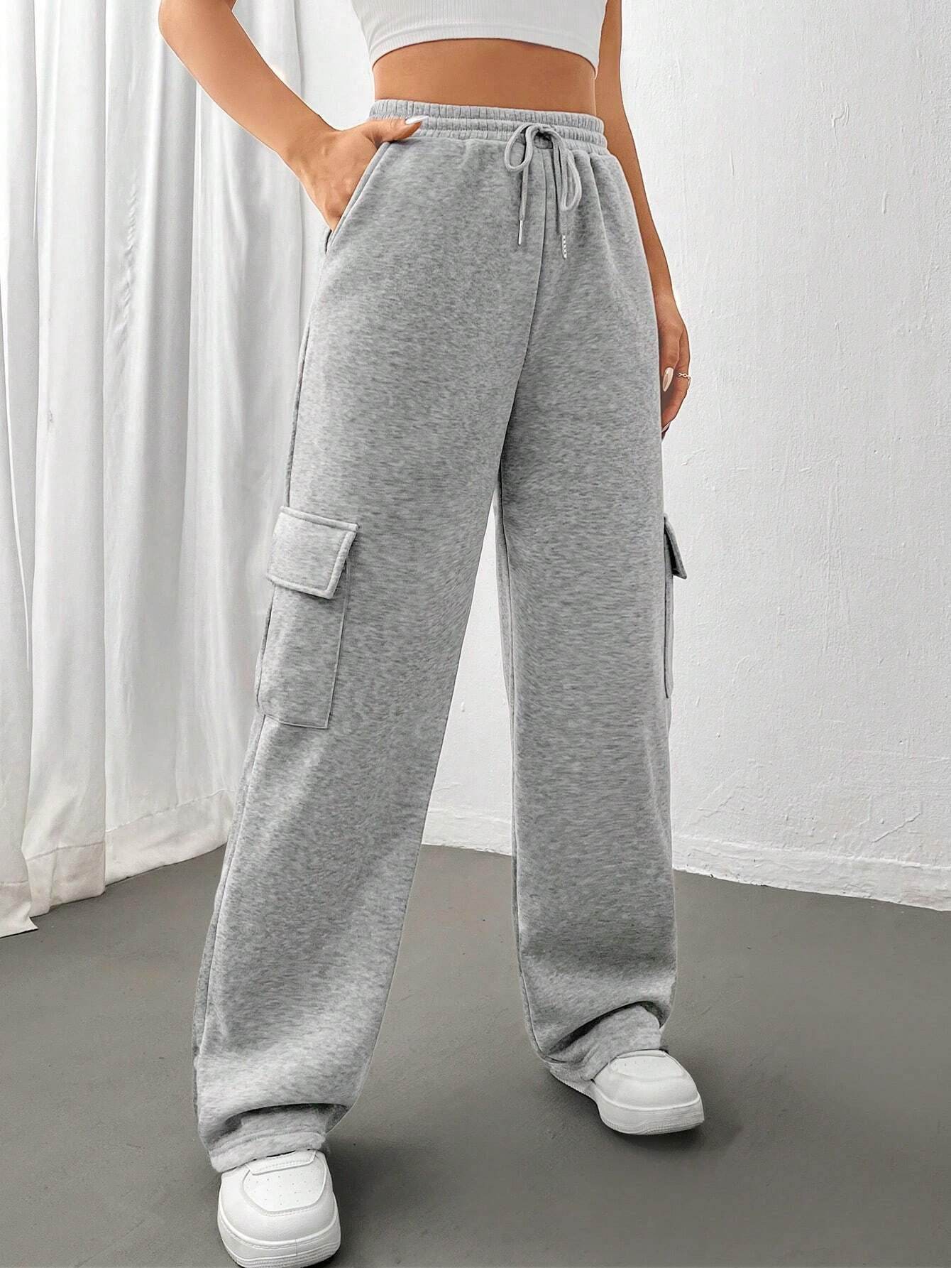 All-matching Solid Color Straight Wide Leg Sweatpants - MYLUXURY LANE ENTERPRISE