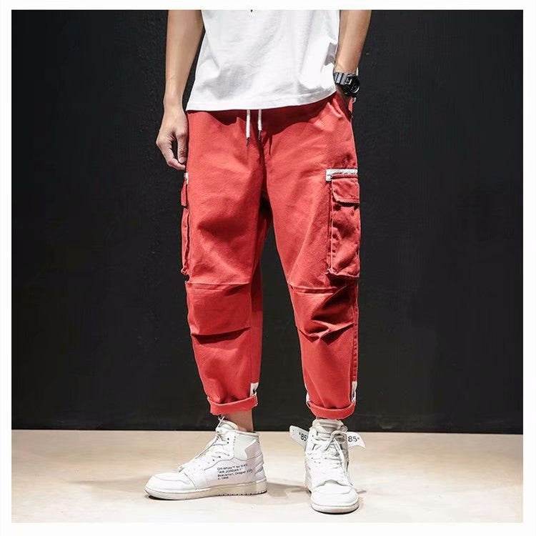 Loose Straight 9 Points Hip Hop Pants - MYLUXURY LANE ENTERPRISE