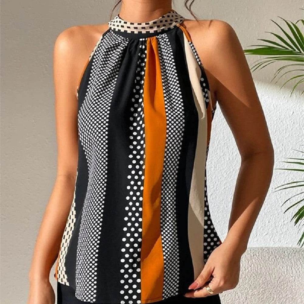 Women's Polka Dot Color Matching Camisole - MYLUXURY LANE ENTERPRISE
