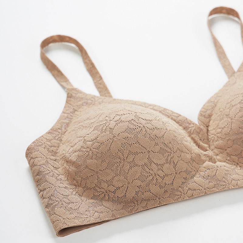Sexy Lei French Silk Underwear Women's Pure Desire Style Lace Push Up Small Breasts No Steel Ring Bra Panties Set - MYLUXURY LANE ENTERPRISE