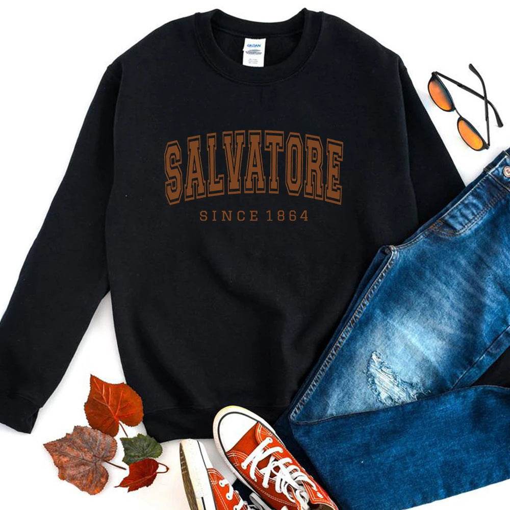 Salvatore Since 1864 Mystic Falls Hooded Sweatshirt - MYLUXURY LANE ENTERPRISE