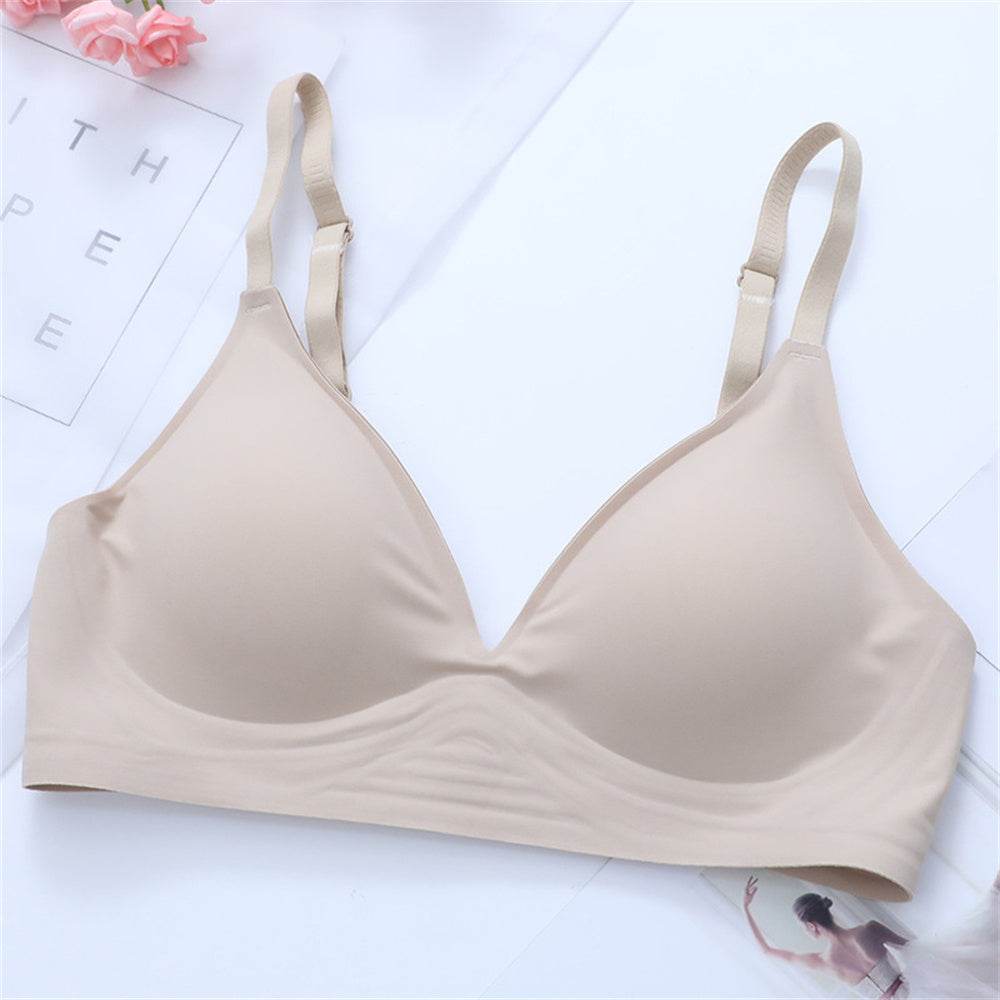 Korean Naked Extended Bra Set Ladies' Traceless Rim-free Underwear Thickened Small Breasts Gathering - MYLUXURY LANE ENTERPRISE