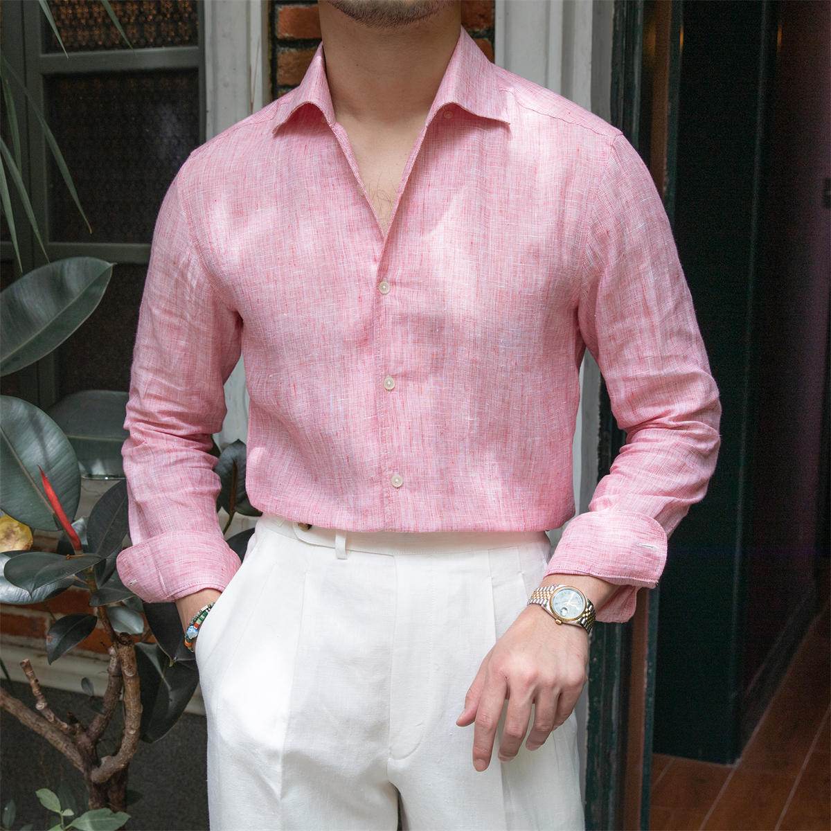 One Neckline Slim Fit Shirt For Men - MYLUXURY LANE ENTERPRISE