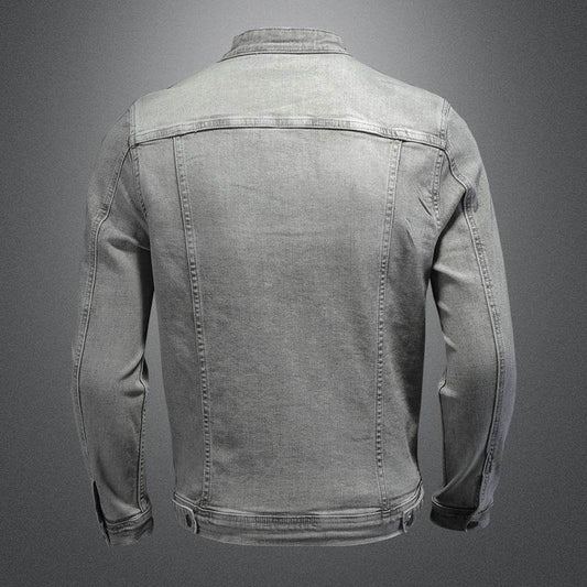 High Quality Stretch Zipper Denim Jacket Men - MYLUXURY LANE ENTERPRISE