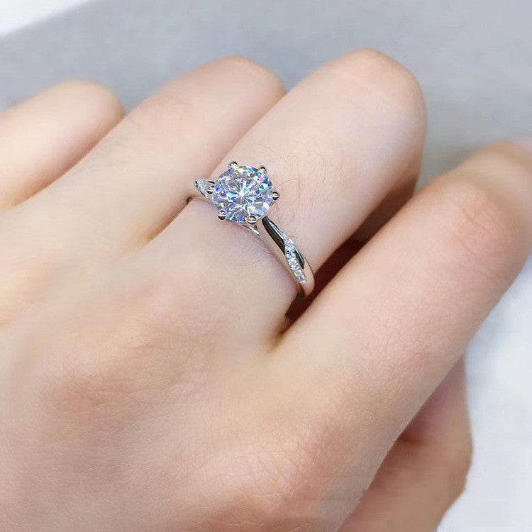 Moissanite White D Color High Clarity Ring - MYLUXURY LANE ENTERPRISE