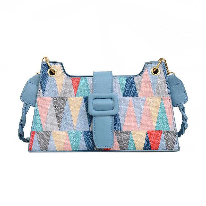 New Popular Contrast Color PU Bag Female Summer Casual - MYLUXURY LANE ENTERPRISE