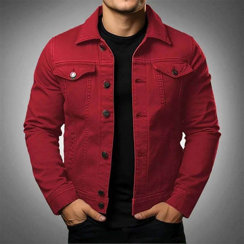Men's Jacket Denim Coat Tooling Solid Color Thick Coat - MYLUXURY LANE ENTERPRISE