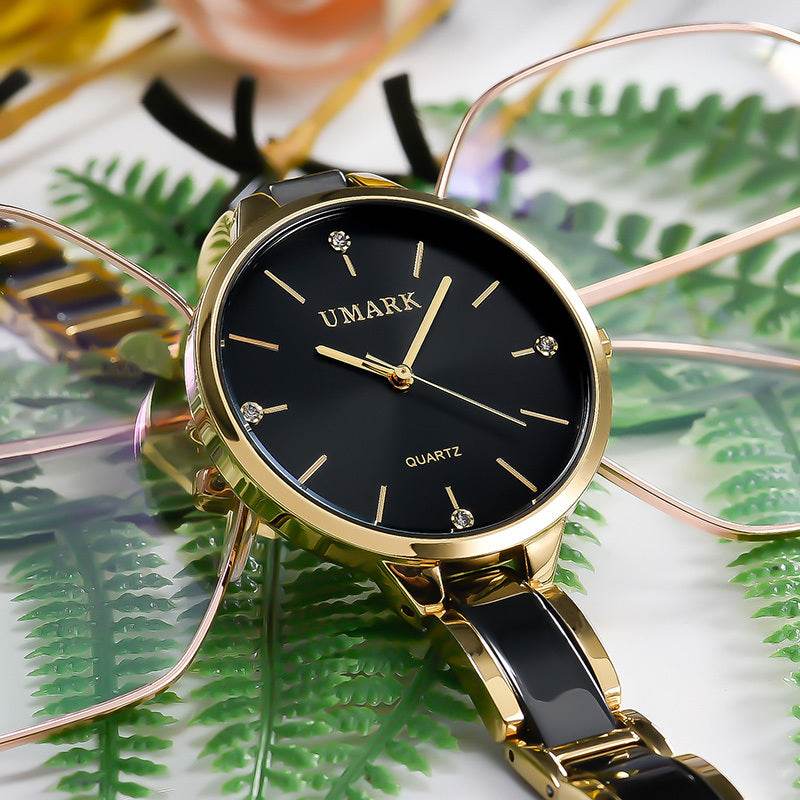 Ladies Ceramic Diamonds Waterproof Quartz Watch - MYLUXURY LANE ENTERPRISE
