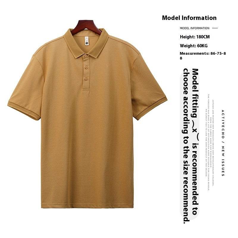 Cool Light Business Short Sleeve Loose Lapels T-shirt - MYLUXURY LANE ENTERPRISE