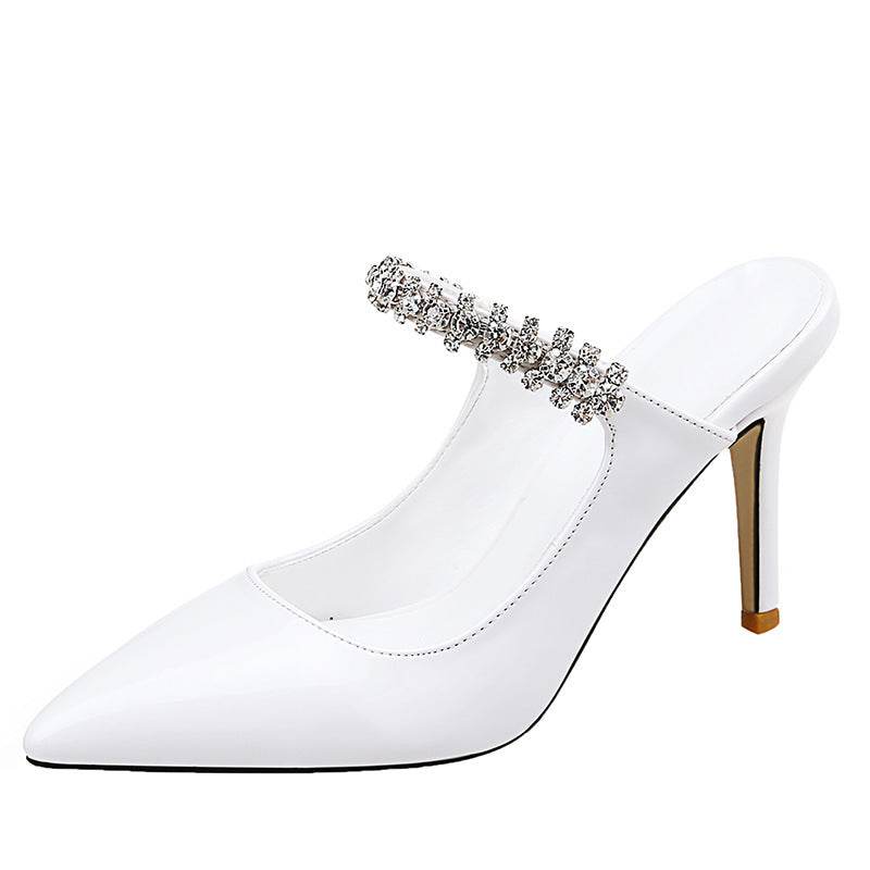 European And American New Pointed Rhinestone High Heels Sexy Back Space - MYLUXURY LANE ENTERPRISE