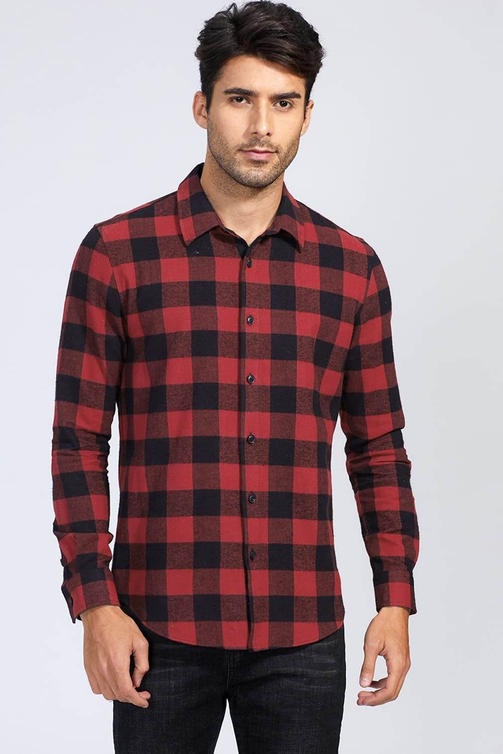 New Men's Plaid Lapel Shirt - MYLUXURY LANE ENTERPRISE