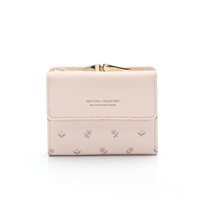 Fashion Women's PU Printed Tri-fold Clip Coin Purse - MYLUXURY LANE ENTERPRISE