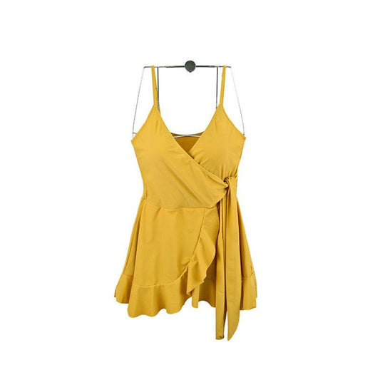 Hot Spring Swimsuit Female Fairy Fan Covered Belly Was Thin Ins Wind Sexy Swimsuit Female One-piece - MYLUXURY LANE ENTERPRISE