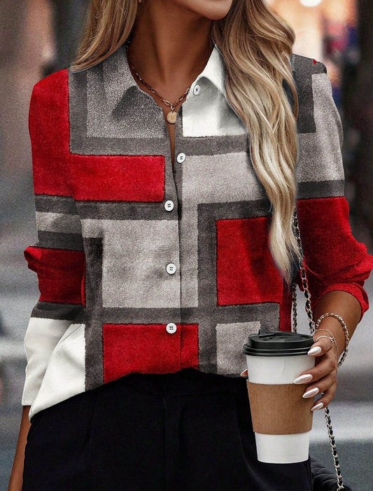 Women's 3D Digital Printing Loose Oversized Shirt - MYLUXURY LANE ENTERPRISE