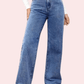 High Waisted Washed Straight Leg Jeans for Women - MYLUXURY LANE ENTERPRISE
