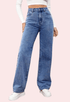 High Waisted Washed Straight Leg Jeans for Women - MYLUXURY LANE ENTERPRISE