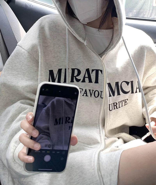 Women's Retro Easy Matching Loose Zip Hoodie Coat - MYLUXURY LANE ENTERPRISE
