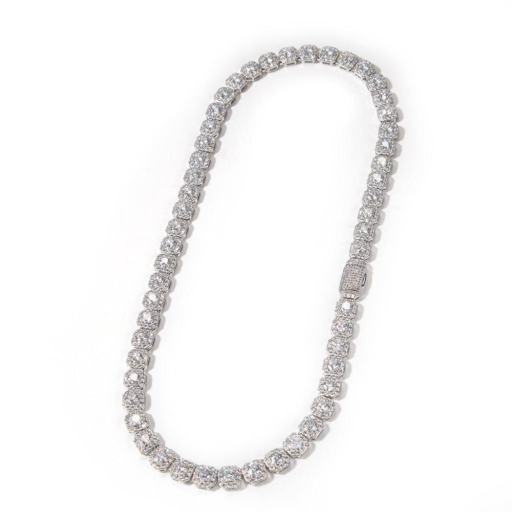 9mm Square Rock Sugar Zircon Necklace - MYLUXURY LANE ENTERPRISE