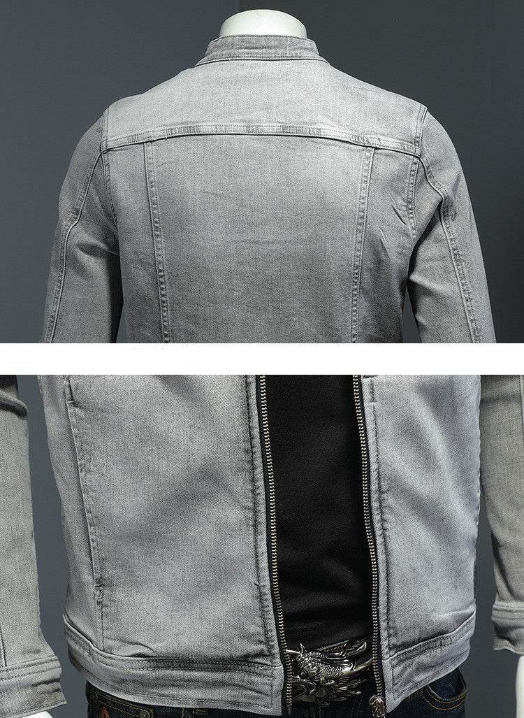 High Quality Stretch Zipper Denim Jacket Men - MYLUXURY LANE ENTERPRISE