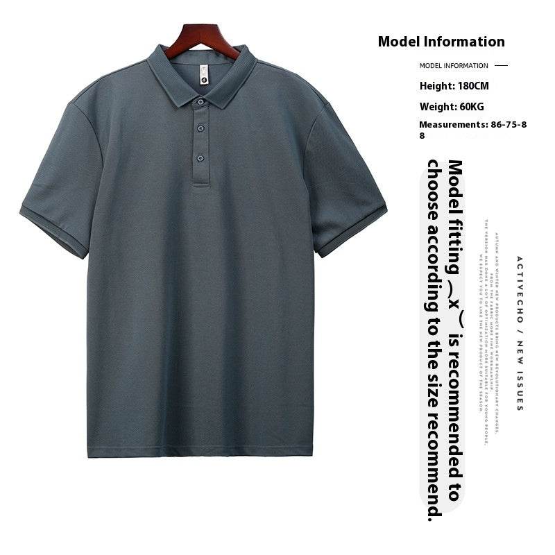 Cool Light Business Short Sleeve Loose Lapels T-shirt - MYLUXURY LANE ENTERPRISE