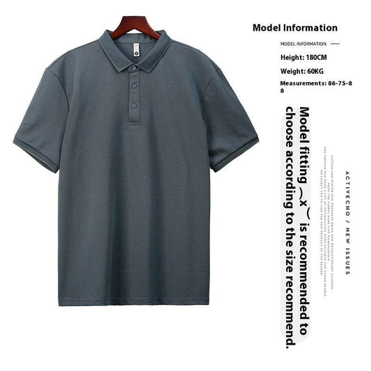 Cool Light Business Short Sleeve Loose Lapels T-shirt - MYLUXURY LANE ENTERPRISE