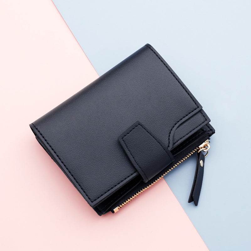 Short Multiple Card Slots Women's Wallet With Zipper - MYLUXURY LANE ENTERPRISE