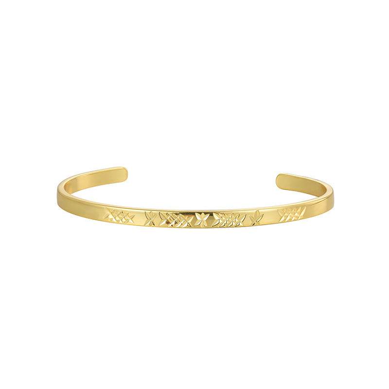 Carven Design Pattern Bracelet Simple Personalized All-match Cold Style - MYLUXURY LANE ENTERPRISE