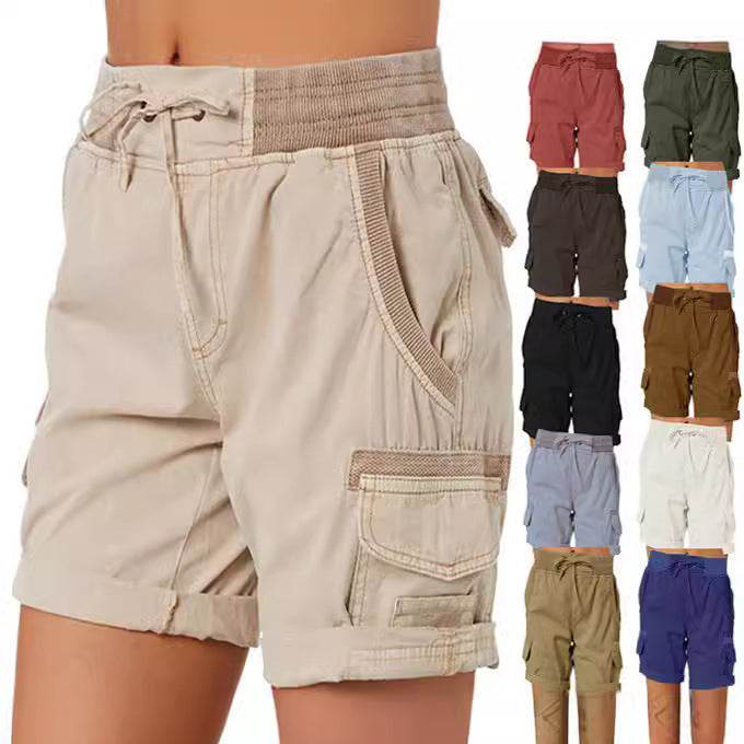 Women's Casual High Waist Cargo Shorts - MYLUXURY LANE ENTERPRISE
