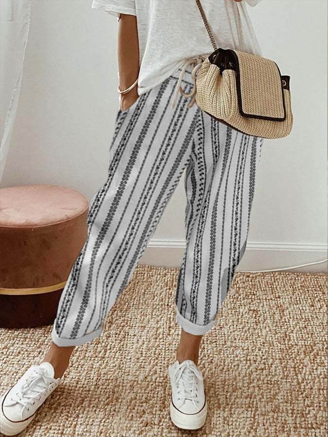 Women's Fashion Casual Drawstring Pocket Floral Floral Print Casual Jumpsuit - MYLUXURY LANE ENTERPRISE