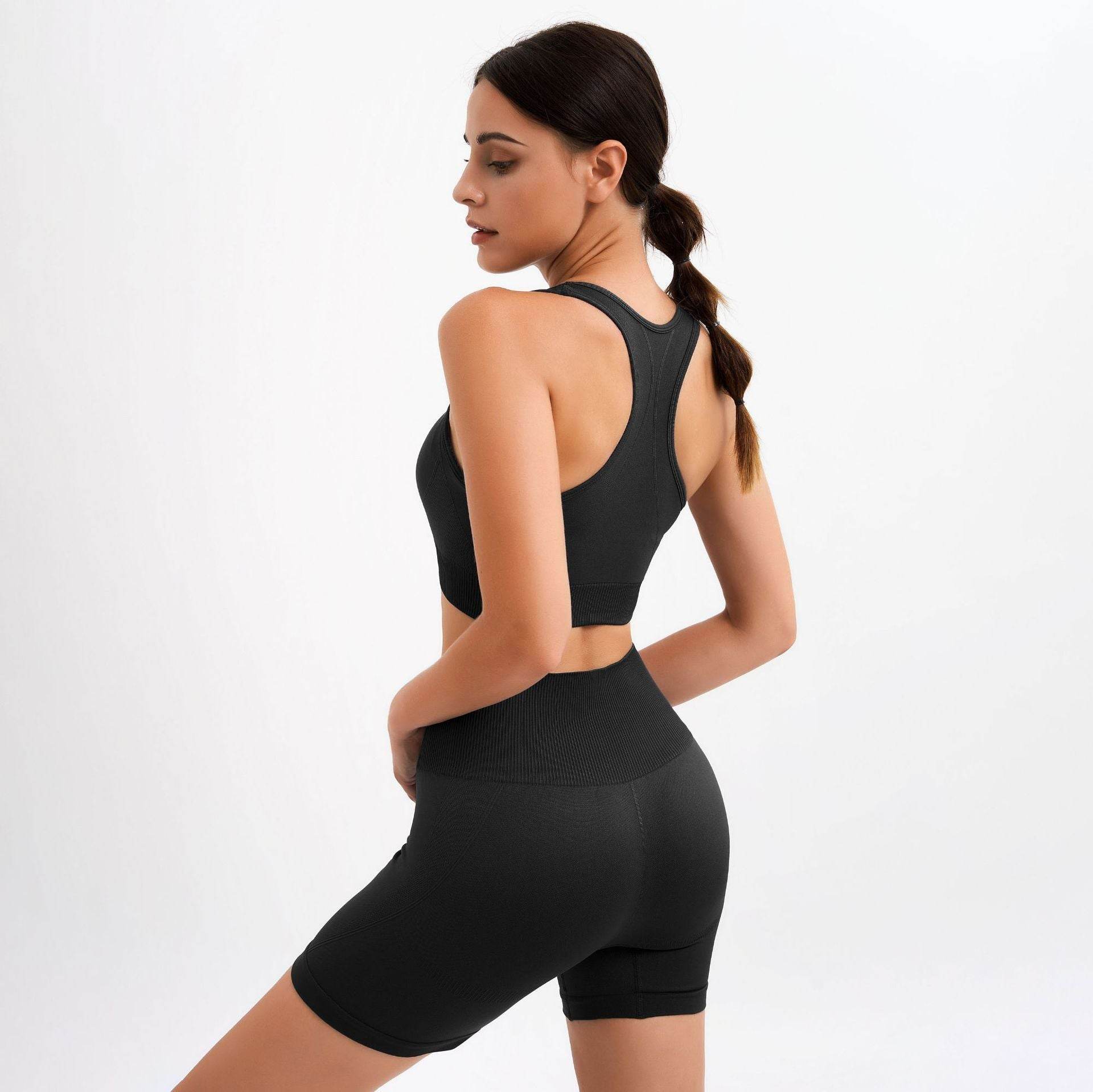 Gym Suit Push Up Women Bra Seamless Shorts - MYLUXURY LANE ENTERPRISE