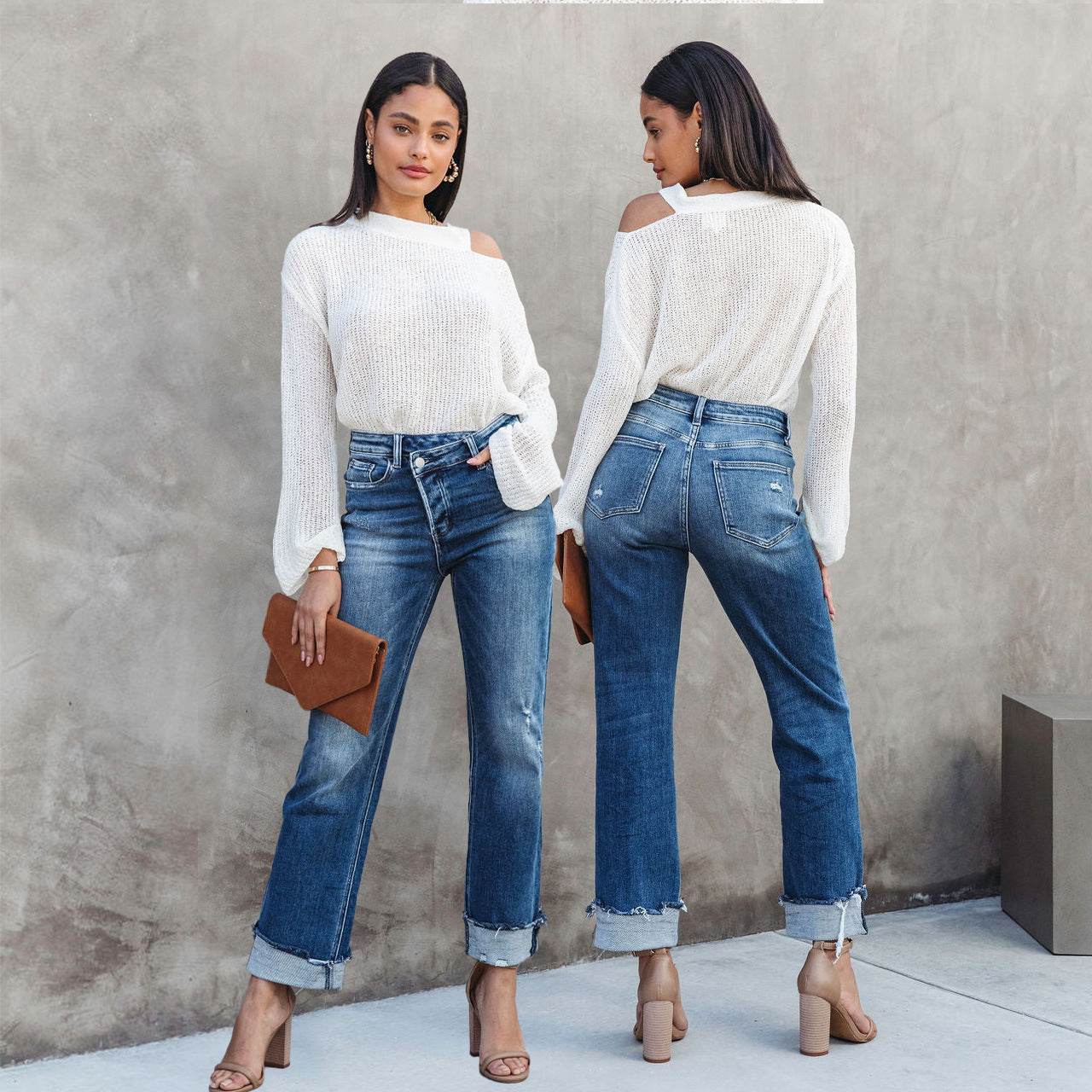 Women's Fashion Individual Casual Loose Jeans - MYLUXURY LANE ENTERPRISE