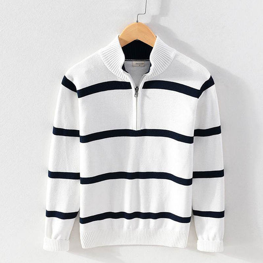 Turtleneck Men's Cotton Wool Casual Half Zipper Sweater - MYLUXURY LANE ENTERPRISE