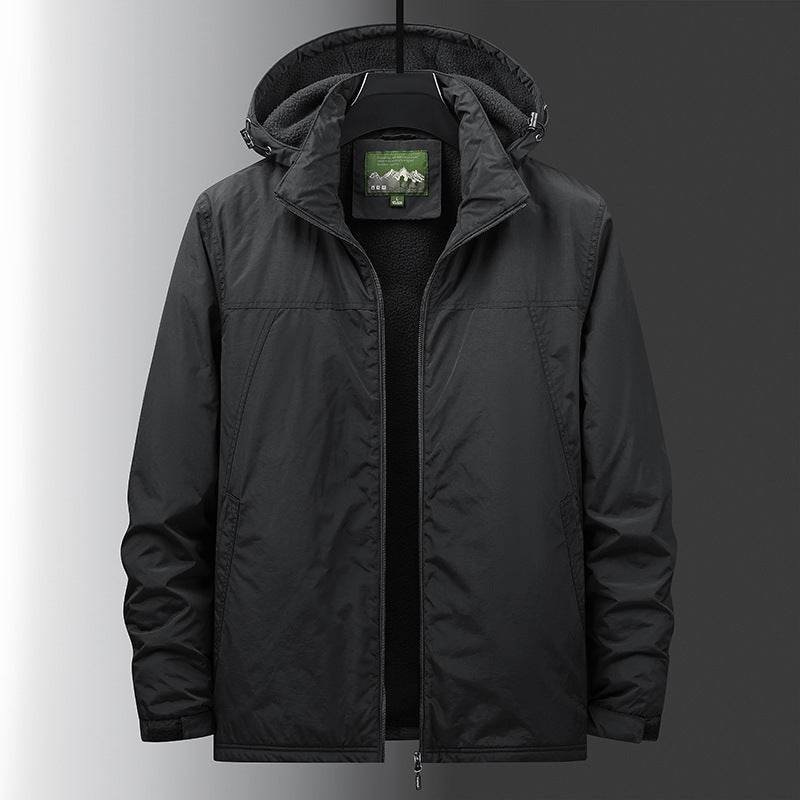 Cotton-padded Coat Men's Loose Casual Fleece-lined Outdoor Quick-drying Shell Jacket - MYLUXURY LANE ENTERPRISE