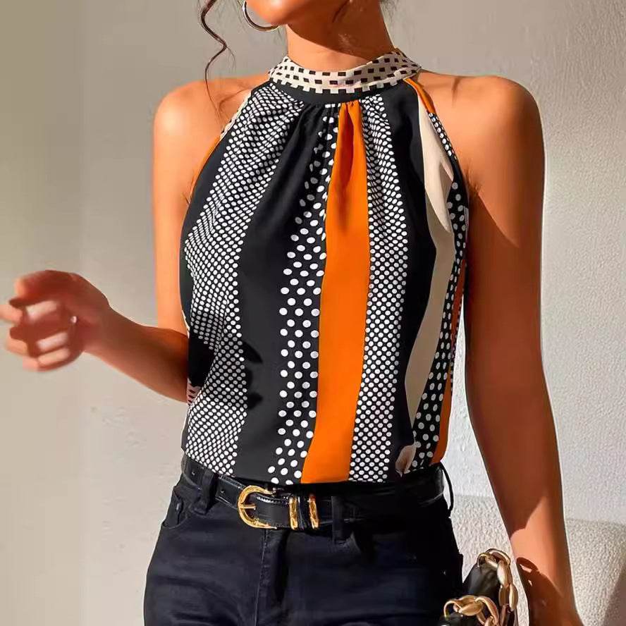 Women's Polka Dot Color Matching Camisole - MYLUXURY LANE ENTERPRISE