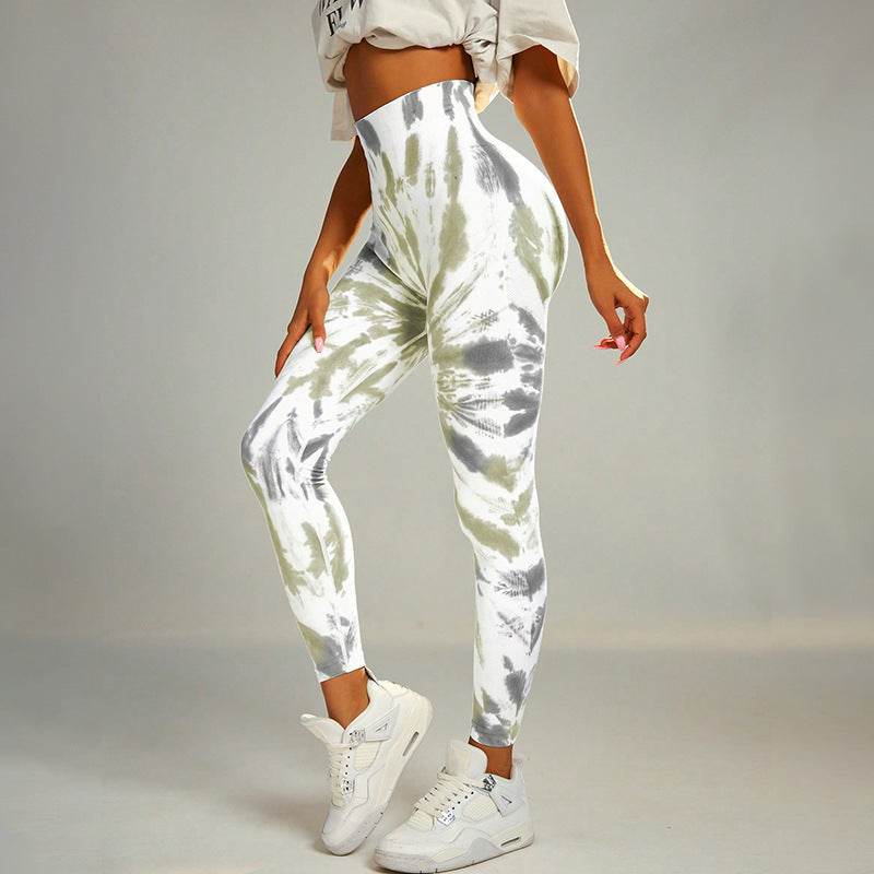 Women's Seamless Tie-dye Print Yoga Pants - MYLUXURY LANE ENTERPRISE