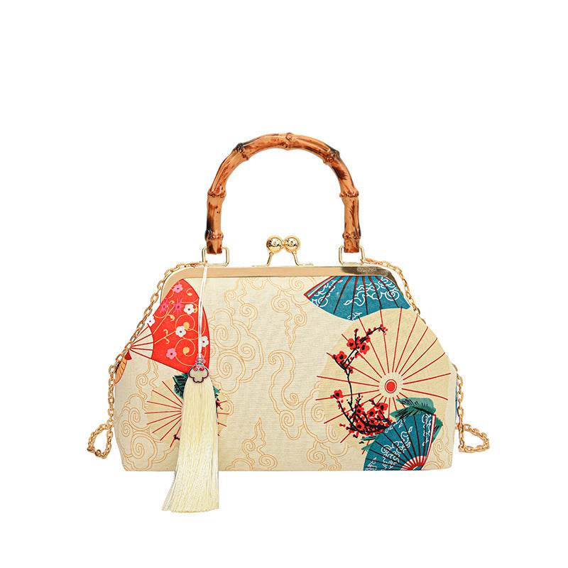 New Chinese Style Retro National Style Embroidered Clutch Bag Red-crowned Crane Handbag - MYLUXURY LANE ENTERPRISE
