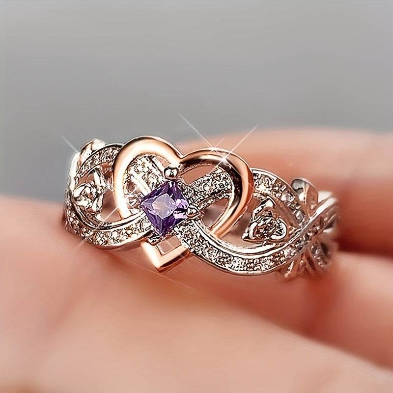 Women's Simple Heart-shaped Zircon Ring - MYLUXURY LANE ENTERPRISE