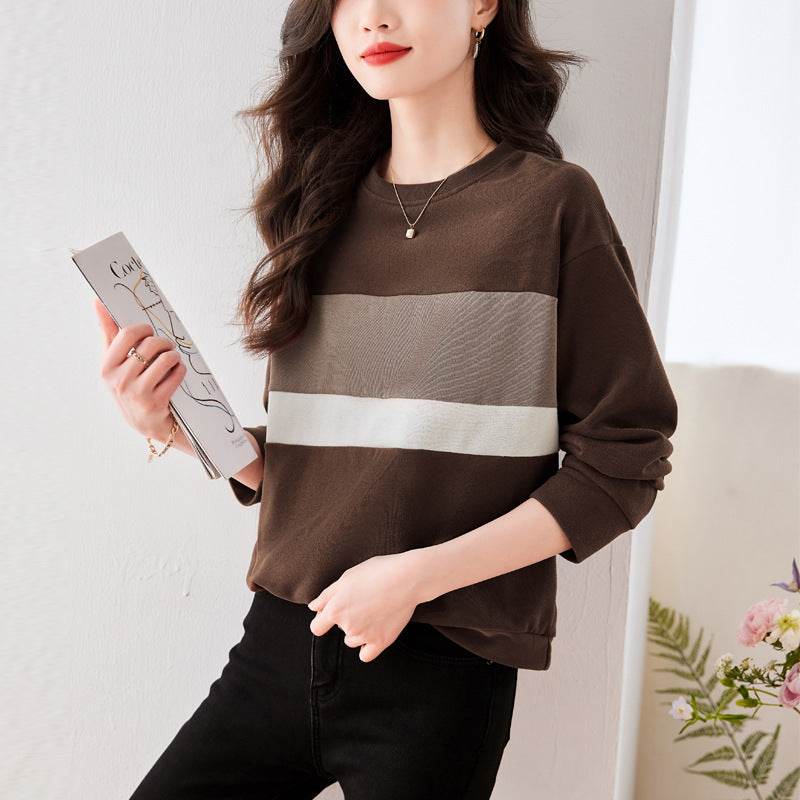 Fashionable All-matching Simple Daily Casual Sweatshirt Women - MYLUXURY LANE ENTERPRISE