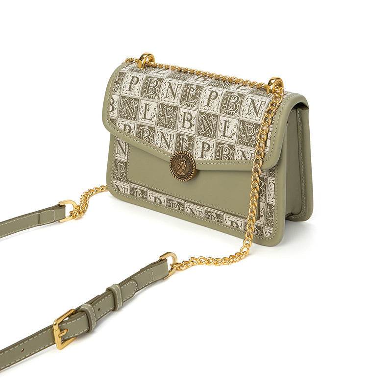 Printed Letter Fashion Chain Crossbody Bag - MYLUXURY LANE ENTERPRISE