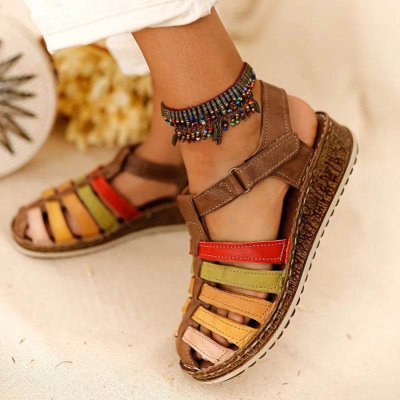 European And American Ladies Summer Round Toe Flat Bottom Viscose Shoes Sandals - MYLUXURY LANE ENTERPRISE