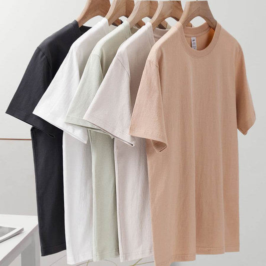 Cotton Round Neck Short Sleeve T-shirt Top - MYLUXURY LANE ENTERPRISE