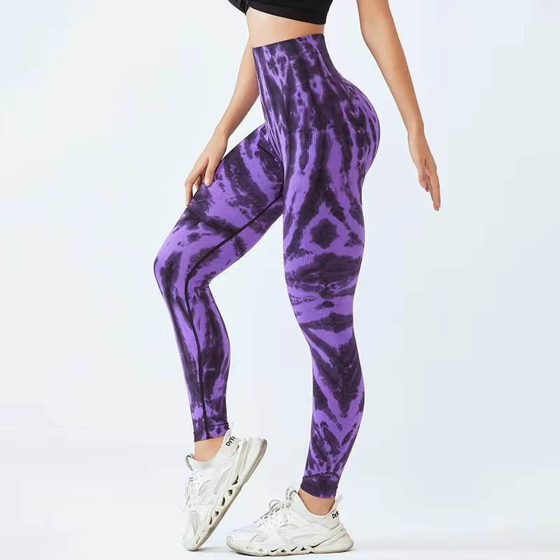 Women's Seamless Tie-dye Print Yoga Pants - MYLUXURY LANE ENTERPRISE