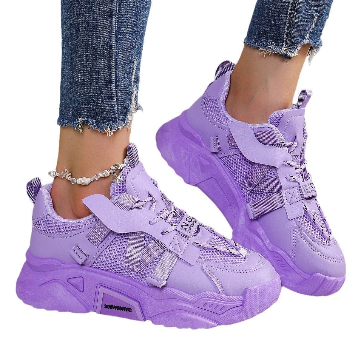 Platform Mesh Surface Dad Shoes Women's Breathable Mesh Sports - MYLUXURY LANE ENTERPRISE