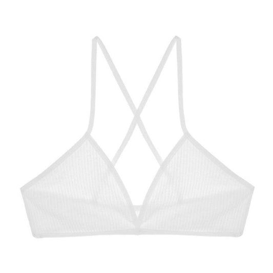 French Triangle Cup Bra Wireless Underwear Thread Beautiful Back Girl Ultra-thin Tube Top - MYLUXURY LANE ENTERPRISE