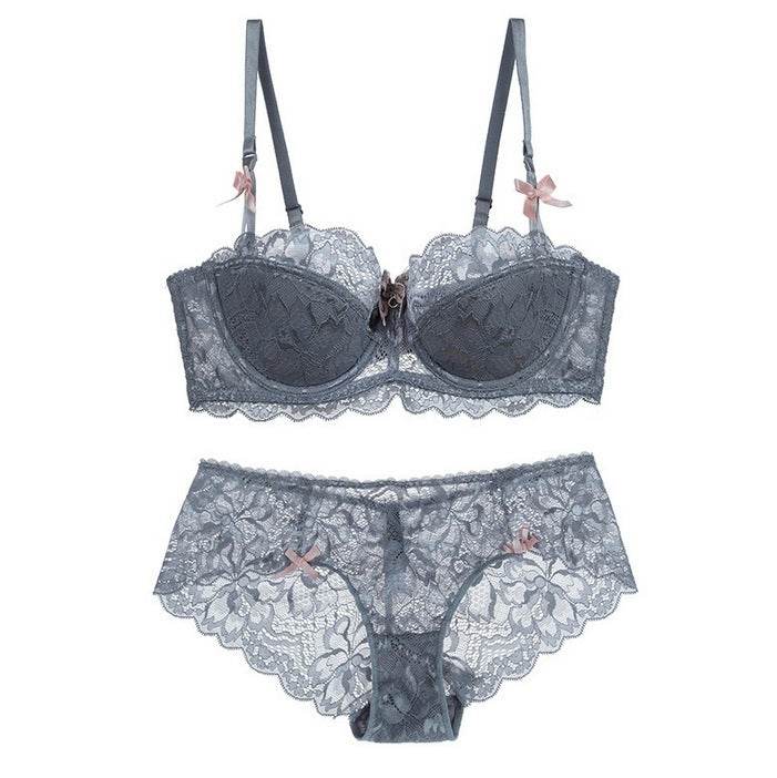Side Women's Underwear Half Cup Bra Set - MYLUXURY LANE ENTERPRISE