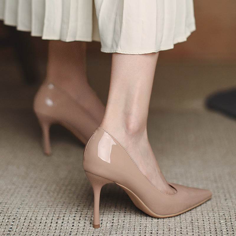 French Pointed Toe Shallow Mouth Etiquette Business Temperament Pumps - MYLUXURY LANE ENTERPRISE