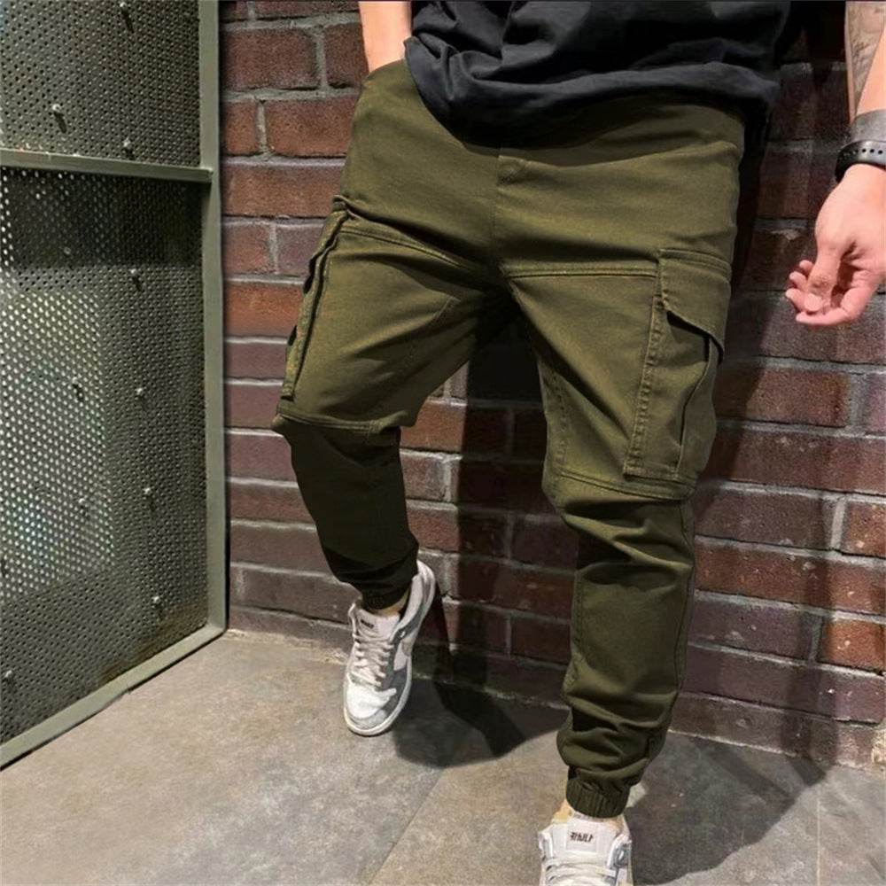 Mens Sports Pants With Pockets Casual Cargo Trousers - MYLUXURY LANE ENTERPRISE