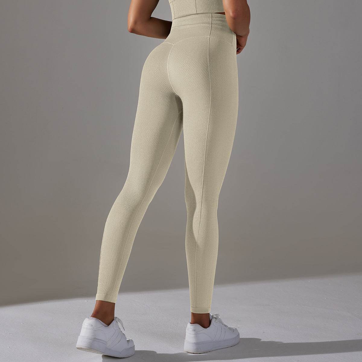 Women's Fashion Seamless Knitted Hip High Waist Belly Contracting Yoga Pants - MYLUXURY LANE ENTERPRISE