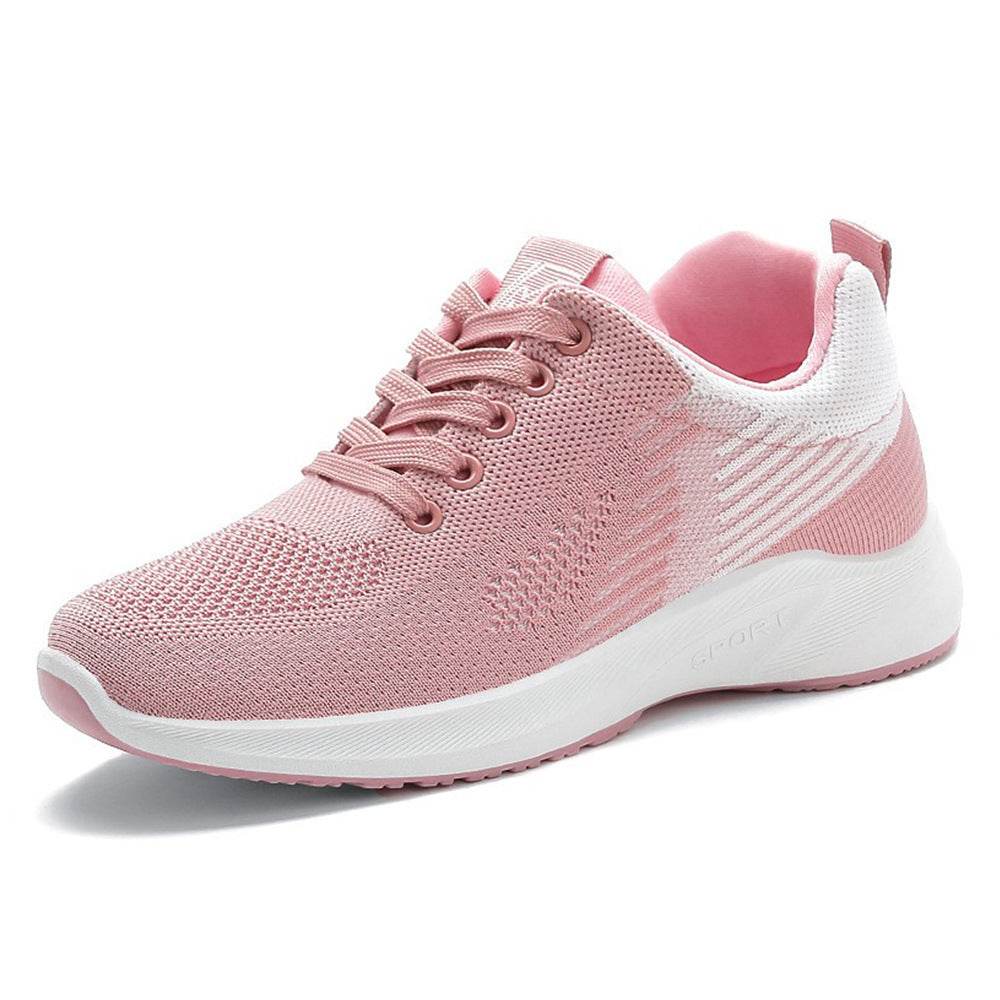 Women's Breathable Flying Woven Lace-up Fashionable Sports Shoes - MYLUXURY LANE ENTERPRISE